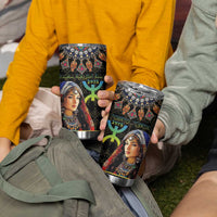 Happy Amazigh New Year Tumbler Cup With Women Amazigh - Berber Pattern - Wonder Print Shop