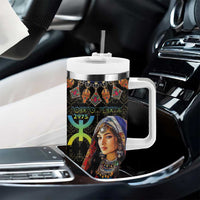 Happy Amazigh New Year Tumbler With Handle With Women Amazigh - Berber Pattern - Wonder Print Shop