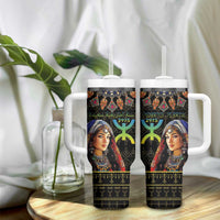 Happy Amazigh New Year Tumbler With Handle With Women Amazigh - Berber Pattern - Wonder Print Shop