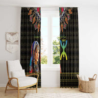 Happy Amazigh New Year Window Curtain With Women Amazigh - Berber Pattern - Wonder Print Shop