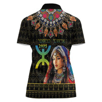 Happy Amazigh New Year Women Polo Shirt With Women Amazigh - Berber Pattern - Wonder Print Shop