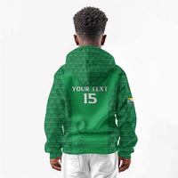 Custom Comoros Football Kid Hoodie Go Champions Green Les Coelacantes - Wonder Print Shop