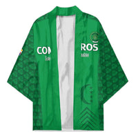 Custom Comoros Football Kimono Go Champions Green Les Coelacantes - Wonder Print Shop