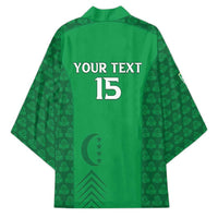 Custom Comoros Football Kimono Go Champions Green Les Coelacantes - Wonder Print Shop