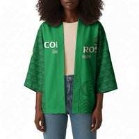 Custom Comoros Football Kimono Go Champions Green Les Coelacantes - Wonder Print Shop