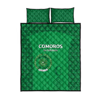 Comoros Football Quilt Bed Set Go Champions Green Les Coelacantes - Wonder Print Shop