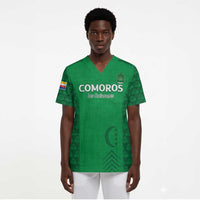 Custom Comoros Football Scrub Top Go Champions Green Les Coelacantes - Wonder Print Shop