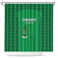 Comoros Football Shower Curtain Go Champions Green Les Coelacantes - Wonder Print Shop