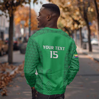 Custom Comoros Football Sweatshirt Go Champions Green Les Coelacantes - Wonder Print Shop