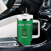 Custom Comoros Football Tumbler With Handle Go Champions Green Les Coelacantes - Wonder Print Shop
