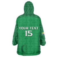 Custom Comoros Football Wearable Blanket Hoodie Go Champions Green Les Coelacantes - Wonder Print Shop
