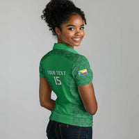 Custom Comoros Football Women Polo Shirt Go Champions Green Les Coelacantes LT15