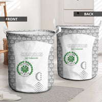 Comoros Football Laundry Basket Go Champions White Les Coelacantes - Wonder Print Shop