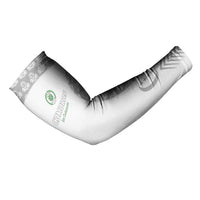 Custom Comoros Football Arm Sleeves Go Champions White Les Coelacantes - Wonder Print Shop