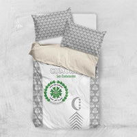 Comoros Football Bedding Set Go Champions White Les Coelacantes - Wonder Print Shop