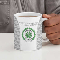 Custom Comoros Football Ceramic Mug Go Champions White Les Coelacantes - Wonder Print Shop