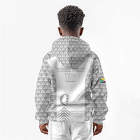 Custom Comoros Football Kid Hoodie Go Champions White Les Coelacantes - Wonder Print Shop