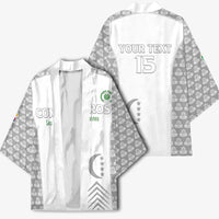 Custom Comoros Football Kimono Go Champions White Les Coelacantes - Wonder Print Shop