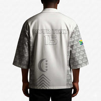 Custom Comoros Football Kimono Go Champions White Les Coelacantes - Wonder Print Shop