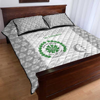 Comoros Football Quilt Bed Set Go Champions White Les Coelacantes - Wonder Print Shop
