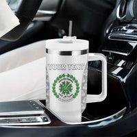 Custom Comoros Football Tumbler With Handle Go Champions White Les Coelacantes - Wonder Print Shop