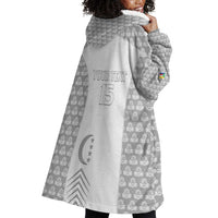 Custom Comoros Football Wearable Blanket Hoodie Go Champions White Les Coelacantes - Wonder Print Shop