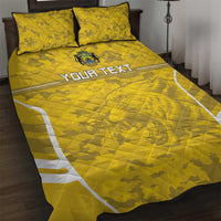 Custom Gabon Football Quilt Bed Set Go Panthers - Wonder Print Shop