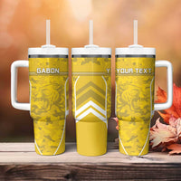 Custom Gabon Football Tumbler With Handle Go Panthers - Wonder Print Shop