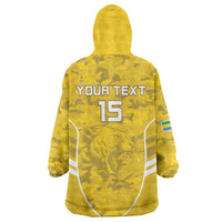 Custom Gabon Football Wearable Blanket Hoodie Go Panthers - Wonder Print Shop