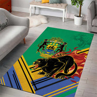 Gabon Black Panther Area Rug Coat Of Arms