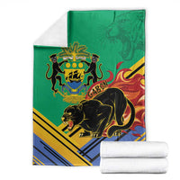 Gabon Black Panther Blanket Coat Of Arms