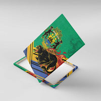 Gabon Black Panther Canvas Wall Art Coat Of Arms