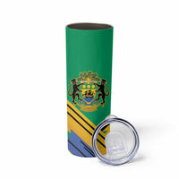 Gabon Black Panther Skinny Tumbler Coat Of Arms - Wonder Print Shop