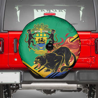 Gabon Black Panther Spare Tire Cover Coat Of Arms - Wonder Print Shop