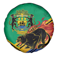 Gabon Black Panther Spare Tire Cover Coat Of Arms - Wonder Print Shop