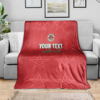 Custom Morocco Football Blanket Dima Maghrib