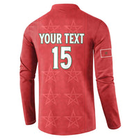 Custom Morocco Football Button Sweatshirt Dima Maghrib