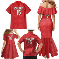 Custom Morocco Football Family Matching Mermaid Dress and Hawaiian Shirt Dima Maghrib