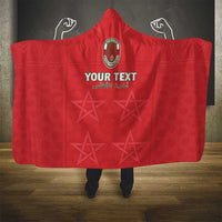 Custom Morocco Football Hooded Blanket Dima Maghrib