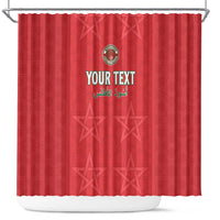 Custom Morocco Football Shower Curtain Dima Maghrib