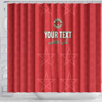 Custom Morocco Football Shower Curtain Dima Maghrib
