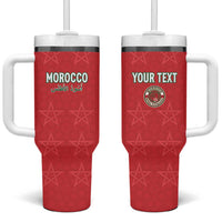 Custom Morocco Football Tumbler With Handle Dima Maghrib