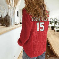 Custom Morocco Football Women Casual Shirt Dima Maghrib