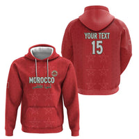 Custom Morocco Football Zip Hoodie Dima Maghrib