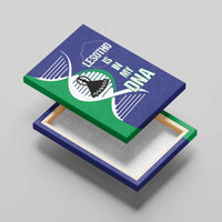 Lesotho Is In My DNA Canvas Wall Art Lesotho Map and Coat Of Arms