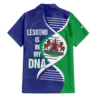 Lesotho Is In My DNA Family Matching Long Sleeve Bodycon Dress and Hawaiian Shirt Lesotho Map and Coat Of Arms