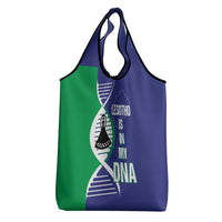 Lesotho Is In My DNA Grocery Bag Lesotho Map and Coat Of Arms