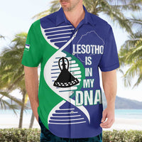 Lesotho Is In My DNA Hawaiian Shirt Lesotho Map and Coat Of Arms