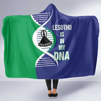 Lesotho Is In My DNA Hooded Blanket Lesotho Map and Coat Of Arms
