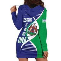 Lesotho Is In My DNA Hoodie Dress Lesotho Map and Coat Of Arms